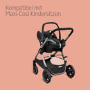 Maxi-Cosi Adorra² Kinderwagen, komfortabler, zusammenklappbarer Kombi- mit Einkaufskorb und mehreren Sitzpositionen, nutzbar ab Geburt bis ca. 4 Jahre (0-22 kg), essential black, schwarz