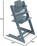 Stokke Tripp Trapp Hochstuhl, Fjord Blue - Inklusive Stuhl + Baby Set2 für Kinder von 6-36 Monaten - Verstellbar, ergonomisch & leicht zu reinigen