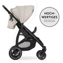 hauck Rapid 4D, Beige - Kinderbuggy mit Liegefunktion ab Geburt bis 22 kg - UV Schutz 50+ - Klein Zusammenklappbar - Höhenverstellbarer Schieber mit Getränkehalter - Pannensichere Gummi Räder