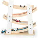 small foot Rennbahn Klassik, aus naturbelassenem Holz, mit Vier Holzautos, ab 18 Monaten, 11873