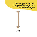 Safety 1st Essential Wooden Gate, Ausziehbares Schutzgitter, Klemmgitter für Treppen, Babygitter auch für Hunde Geeignet, 6 Monate - 2 Jahre, Natur...