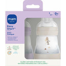 MAM Easy Start Anti-Colic Babyflasche, 0+ Monate, langsamer Fluss (2 x 160 ml), Flieder + Sand – Flasche zur Reduzierung von Koliken und Beschwerden des Babys – Babyflasche zum Stillen geeignet