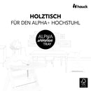 hauck Holz Essbrett für Alpha+ & Beta+ Holzhochstuhl Alpha Wooden Tray, für Kinder 6-36 Monaten, Esstisch aus FSC® zertifiziertem Buchenholz mit Erhöhtem Rand