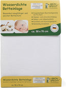 GRÜNSPECHT Wasserdichte Betteinlage 50x70cm, Matratzenschutz, 100 % Baumwolle mit PU-Kern, kochfest & trocknergeeignet, wasserdicht & urinundurchlässig (163-00), Weiß