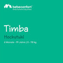 Bebeconfort Timba Kinderhochstuhl Mitwachsend, 6 Monate - 10 Jahre, bis 30 kg, Hochstuhl , Abnehmbares Tablett, Verstellbarer Sitz & Fußstütze, 3-Punkt-Sicherheitsgurt, für Timba Baby, Warm Grey