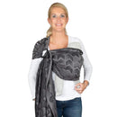 Hoppediz Ring-Sling, Baby-Tragetuch ab Geburt, 100 % kbA-Baumwolle, Design Amsterdam black