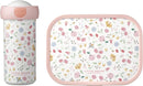 Mepal - Campus Little Dutch Lunch-Set für Kinder - Schulbecher & Brotdose - Spülmaschinenfest & BPA-frei - 300ml + 750ml - Blumen & Schmetterlinge