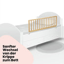 Safety 1st Wooden Bed Rail 110cm, Bettgitter Rausfallschutz, 18 Monate–5 Jahre, Verstellbares Bettschutzgitter, Automatische Sperre, FSC®-zertifiziertes Holz, Leicht zu Falten und Lagern, Natural Wood