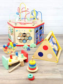 small foot Geschicklichkeitsspiel Stapelturm, aus FSC 100%-zertifiziertem Holz, Stapelspielzeug ab 1 Jahr, 10946