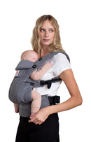 Ergobaby Omni Breeze Babytrage für Neugeborene ab Geburt bis 20kg, 4 Positionen SoftFlex Mesh Ergonomische Babybauchtrage Rückentrage Baby-Tragetasche, Graphite Grey
