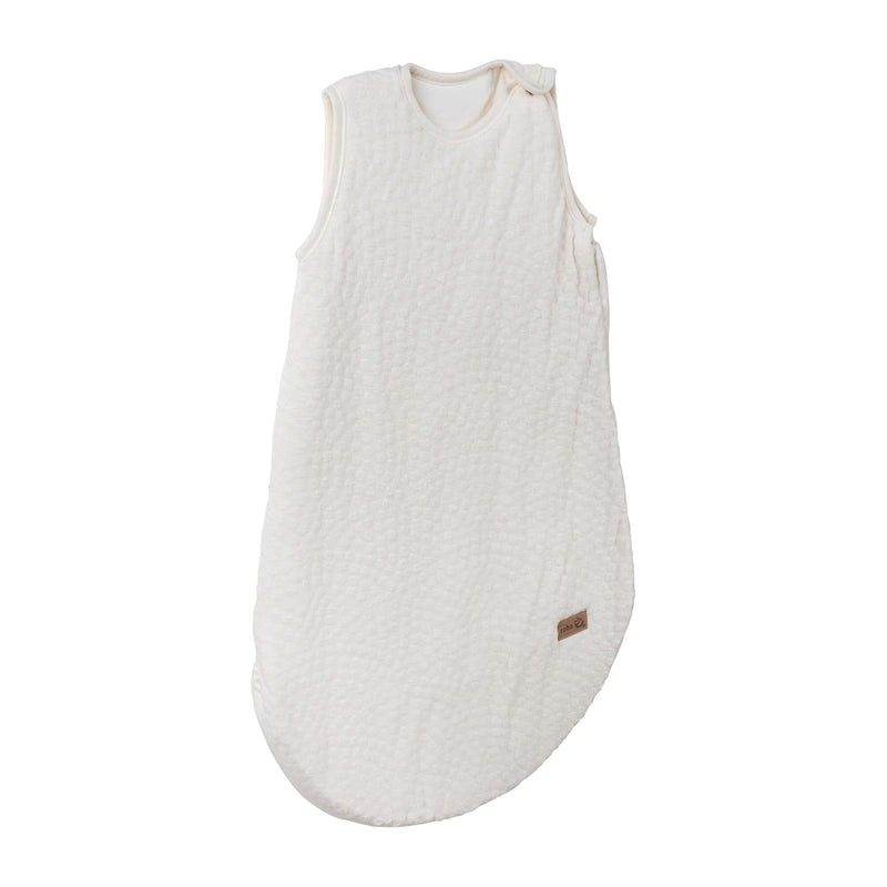 roba Babyschlafsack Seashells Oyster 70 cm für Neugeborene - Ganzjahres Schlafsack aus Bio Baumwolle - Musselin GOTS & OEKO-TEX Standard 100 zertifiziert - Weiß