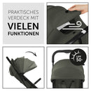 hauck Travel N Care, Dark Olive - Reise Buggy für Kinder ab Geburt bis 22 kg - mit Liegefunktion - Leicht 6,9 kg & Kompakt - Klein Zusammenklappbar - UPF 50+ - EVA Räder - Korb bis 3 kg