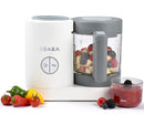 BÉABA - Babycook Neo - 6 in 1 Babynahrungszubereiter - Schonender Dampfgarer - Glaskrug und Garkorb aus Edelstahl - Weiss