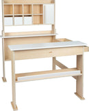 small foot Kaufladen aus Holz, klassischer Kaufmannsladen mit 3 Schubladen und Schiebetür, kreatives Rollenspielzeug für Kinder ab 3 Jahren, 12683