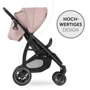 hauck Rapid 4D, Rosa - Kinderwagen mit Pannensicheren Gummiräder - ab Geburt bis 22 kg - mit Liegefunktion, UPF 50+, Schnell Klappbar, Becherhalter...