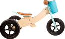 small foot Laufrad-Trike Maxi 2 in 1 Türkis aus Holz, Drei- und Laufrad, verstellbarer Sitz und gummierte Reifen, 11609