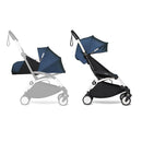 BABYZEN YOYO2 Kompletter Kinderwagen - Inklusive YOYO 0+ Neugeborenen Set (Air France Blue), Kinderwagengestell (White) & 6+ Textilset (Air France Blue) - für Kleinkinder bis 22 kg