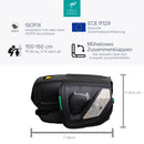 Urban Kanga Wallaroo Lite Reisekindersitz Auto Sitzerhöhung Auto Kinder ISOFIX Faltbarer Kindersitz 100-150cm 15-36 Kg i-Size (Jetsetter Schwarz)