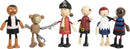 small foot Biegepuppen Piraten Figuren aus Holz, 5 Piraten und 1 Affe, detailreich und flexibel, ab 3 Jahren, 12412