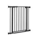 hauck Clear Step Autoclose 2, Schwarz - Kinderschutzgitter Hundegitter Verstellbare Breite 75-80cm, 77cm Hoch, Selbstschließend, Flacher Einstieg, ...