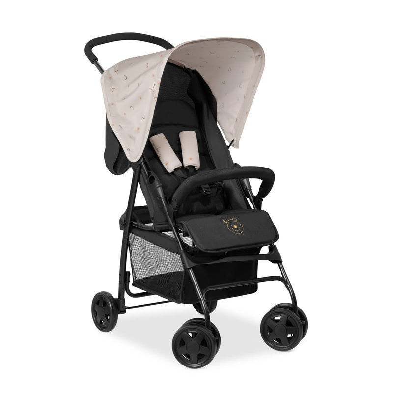 hauck Buggy Sport, Disney Pooh Rainbow Beige - Federleichter Reisebuggy 5,9 kg - mit Liegefunktion für Kinder ab Geburt bis 15 kg - Klein Zusammenklappbar, Großer Einkaufskorb bis 3 kg