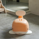 Kindsgut Kinder-Töpfchen, Babytopf WC/Klo, kinderfreundliches Wal-Design und dezente Farben, Toiletten-Training, Peach