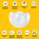 Medela Contact Brusthütchen aus Silikon – Weiches, ultradünnes Design – BPA-frei – 1 Packung mit 2 Hütchen (20 mm) und Aufbewahrungsbox