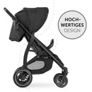 hauck Rapid 4D, Schwarz - Kinderbuggy mit Liegefunktion ab Geburt bis 22 kg - UV Schutz 50+ - Klein Zusammenklappbar - Höhenverstellbarer Schieber mit Getränkehalter - Pannensichere Gummi Räder