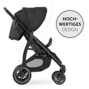 hauck Rapid 4D, Schwarz - Kinderbuggy mit Liegefunktion ab Geburt bis 22 kg - UV Schutz 50+ - Klein Zusammenklappbar - Höhenverstellbarer Schieber mit Getränkehalter - Pannensichere Gummi Räder