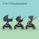 Bebeconfort Luvia Trio, Kinderwagen 3 in 1, 0–4 Jahre (0–22 kg), Baby Kinderwagen, Babyschale, Kinderwagenaufsatz, Smartes Faltsystem, Verstellbare...