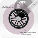 MOMI ESTELLE Kinderwagen für Kinder - Grau und Silber