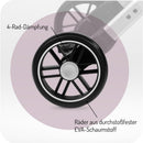 MOMI ESTELLE Kinderwagen für Kinder - Grau und Silber