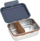 LÄSSIG Kinder Brotdose Edelstahl Lunchbox Frühstücksbox Nachhaltig Kindergarten Schule/Lunchbox Stainless Steel Little Gang Smile navy