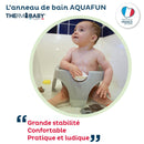 THERMOBABY - Baby-Badering Aquafun - Bequemer, lustiger & stabiler Badering - Ergonomisches Design - Wassermühle - Leichte Installation - Von 7 bis 16 Monaten - Grün