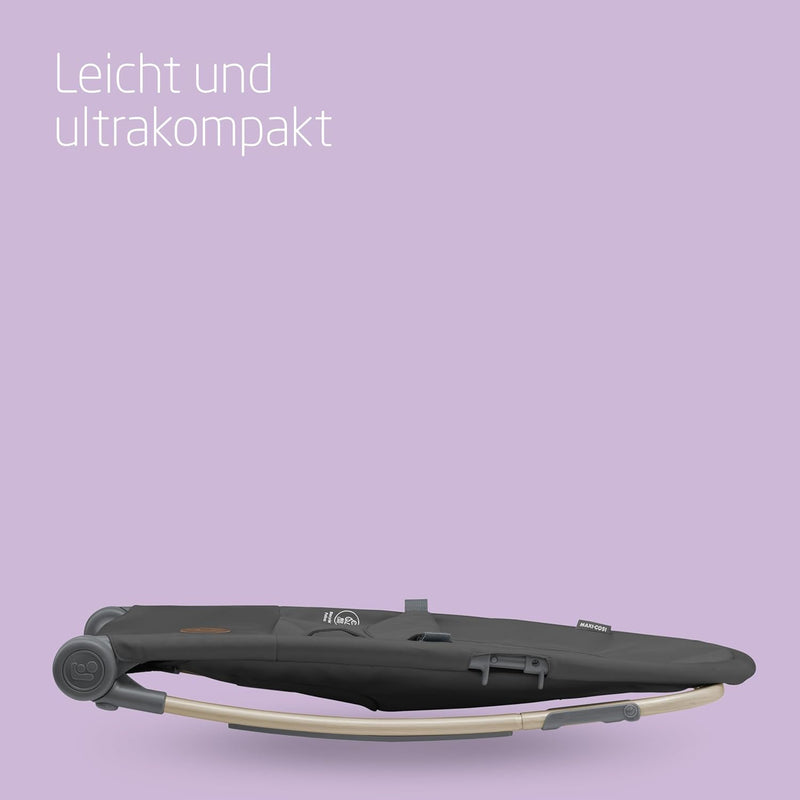 Maxi-Cosi Loa Babywippe, ultrakompakt zusammenklappbare, leichte, 2 Liegepositionen, tragbare, aus 100 % Recyclingmaterialien, 0 bis ca. 2 Jahre, 0–12 kg