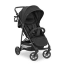 hauck Rapid 4R Plus, Schwarz - Kinderbuggy mit Liegefunktion ab Geburt bis 22 kg - UV Schutz 50+ - Klein Zusammenklappbar - Höhenverstellbarer Schieber mit Getränkehalter