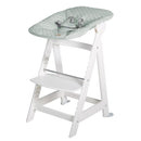 roba Born Up Treppenhochstuhl, Set 2in1, 'roba Style frosty green', mit Liegefunktion, ab Geburt