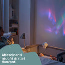 Chicco First Dreams Eisbär Projektor, 2in1 Wiege und Bett Projektor, Kinder Nachtlicht, Aurora Borealis Projektion, entspannende Klassische Musik und Naturgeräusche, Spielzeug, 0 Monate +, neutral