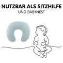 hauck Baby Stillkissen mit Mikroperlenfüllung Nurse N Feed mit Baumwoll Bezug, Härtegrad Anpassbar, Inkl. Tragetasche, Waschbar (Eukalyptus)