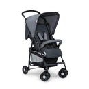 hauck Buggy Sport, Charcoal/Stone - Federleichter Reisebuggy 5,9 kg - mit Liegefunktion für Kinder ab Geburt bis 15 kg - Klein Zusammenklappbar, Großer Einkaufskorb bis 3 kg