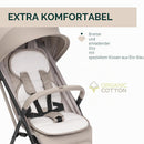 Chicco Taormina stroller, from birth to 22 kg, practical and lightweight, foldable buggy, stroller, one-hand closure, adjustable backrest, footrest, canopy, Beige