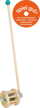 small foot Schiebespielzeug Rassel aus Holz, Laufbegleiter für kleine Kinder, ab 12 Monaten, 12341