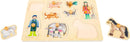 small foot Setzpuzzle Bauernhof und Landleben aus Holz, gut greifbare Puzzleteile mit Holzknopf, ab 12 Monaten, 11500