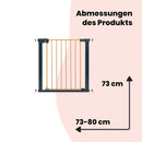 Safety 1st Easy Close Metal Gate, Treppenschutzgitter ohne Bohren, 73–80 cm (bis 108 cm erweiterbar), leicht schließbares Türschutzgitter, mit 1 Hand öffnen, Zweifachsicherung, Wood Effect