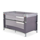 Moni Reisebett Next Level, 2 Ebenen, Matratze, Seite zum klappen, Beistellbett grau