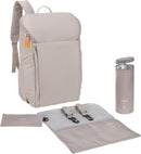LÄSSIG Baby Wickelrucksack mit Wickelunterlage, Kinderwagenbefestigung und Flaschenhalter