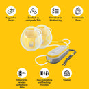 Medela Freestyle Hands-free Elektrische Doppel-Milchpumpe mit direkt im BH tragbaren Auffangschalen – Verbindbar mit der Medela Family App – Tragbares und diskretes Design