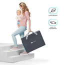 Kinderkraft Reisebett 2 in 1 MOVI, faltbares Kinderbett, Laufgitter, Separater Eingang, 2 Matratzenhöhen, Zusammenklappe, mit Zubehör, Matratze, Tragetasche, Rosa
