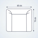 Julius Zöllner Wickelauflage Softy 85x75 cm - Wickelunterlage - wasserdicht und abwischbar - Made in Germany – Oeko-Tex Standard 100 – Safari