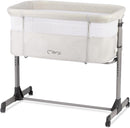 Momi REVO Multifunktions-Beistell- und Kinderbett, 6-stufig höhenverstellbar von 72 bis zu 82 cm, mit Rollen, inkl. Matratze, Befestigungsgurte, Insektenschutz und Bügel mit Spielzeugen